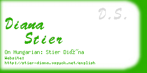 diana stier business card